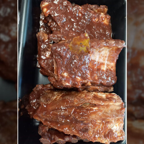 Pre cooked BBQ ribs 1kg